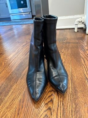 TARGET- Pointed Toe Black Block Heel Boots- Size 8